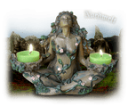 Waldwächterin Teelichthalter Figur ASATRU Naturglaube Naturreligion Wächterin des Waldes und der Naturgeister