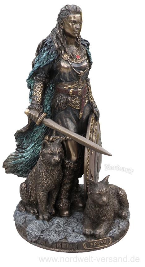Göttin der Liebe Freya, Statue bronziert Figur