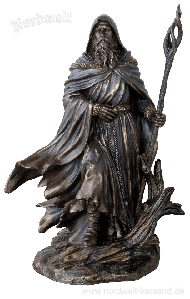 Wodan / Waotan / Odin der Wanderer und Wandler, Figur bronzier, Merlin?