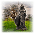 Freya Göttin der Liebe der Fruchtbarkeit und Frühling bronziert Figur Statue