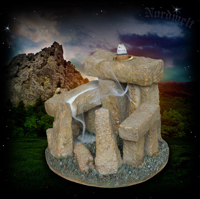 Druiden Steinkreis Rückfluss- Räucherkegelhalter Menhire, Kultplatz, Megalithen, Menhir