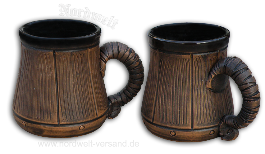 Mittelalterliche Tasse, Keramik, Mokkatasse Becher für Met oder Likör