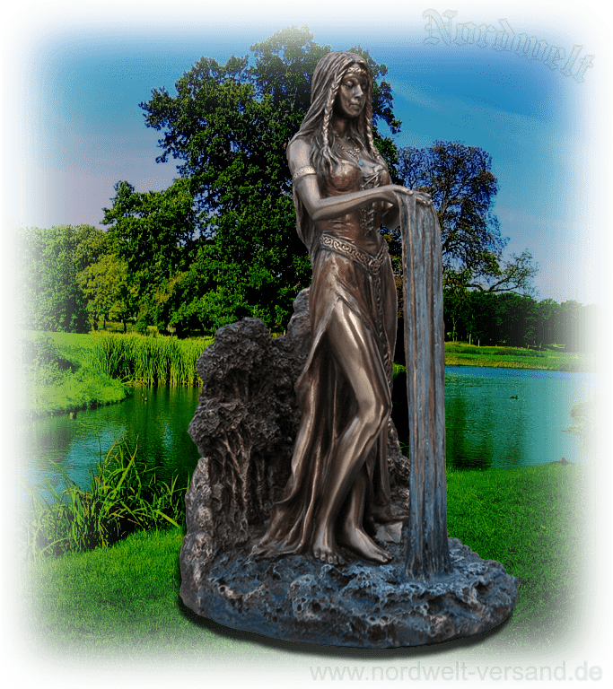 Figur Danu Keltische Göttin  Dana  irisch Göttergeschlecht Tuatha De Danann Muttergöttin Mutter Erde Statue