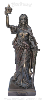 Germania Göttin Verkörperung und Sinnbild für das deutsche Reich, Figur Statue bronziert 