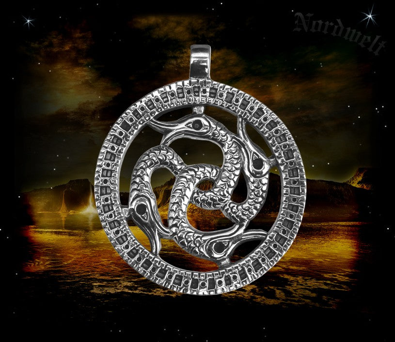 Schwanenkreuz Anhänger mit Kette, 925er Silber