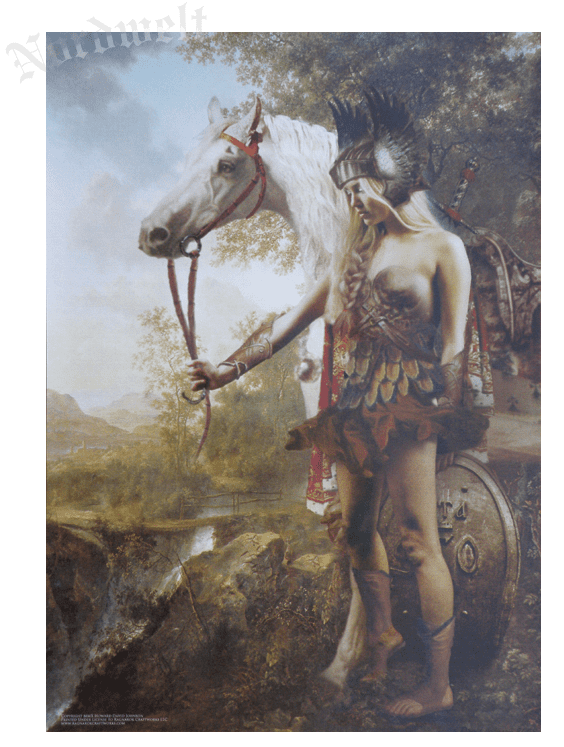 Odins Schildmaid Walküre Schildjungfrau Poster Kunstdruck