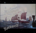 Wikingerflotte Wikingerschiffe Langboote Wikinger Poster Kunstdruck
