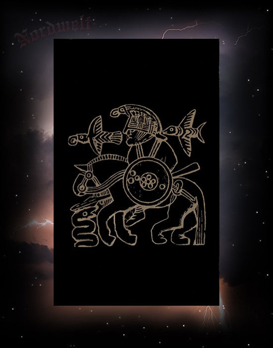 Wotan auf Sleipnir Wodan Odin Allvater Göttervater Stoffposter Poster