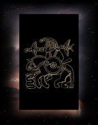 Wotan auf Sleipnir Wodan Odin Allvater Göttervater Stoffposter Poster