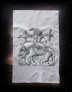 Wodan auf Sleipnir Odin Göttervater Poster Stoffposter Wotan