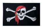 Piratenfahne, Freibeuter- Flagge, Fahne der Piraten und Rebellen - Piratenflagge