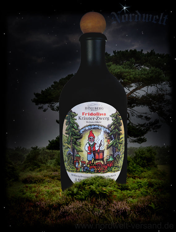 Fridolin der Kräuterzwerg Kräuterlikör 500 ml Tonflasche