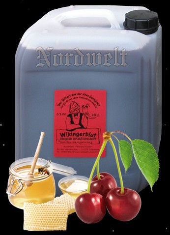 Honigwein mit Kirschsaft 10 Liter Kanister Met Mischgetränk aus Honig- Wein 