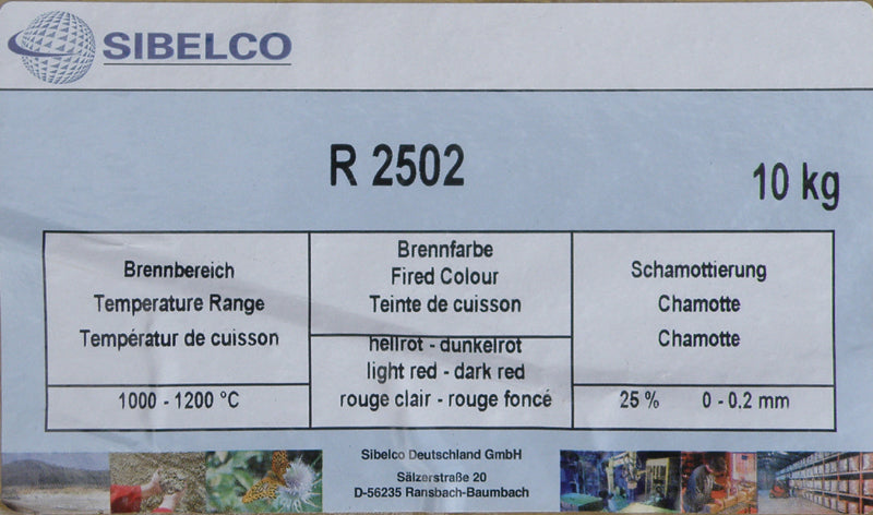 Ton rot Fuchs / Sebelco schmottierte Massen 25 0,2 1200 C  a´10 kg