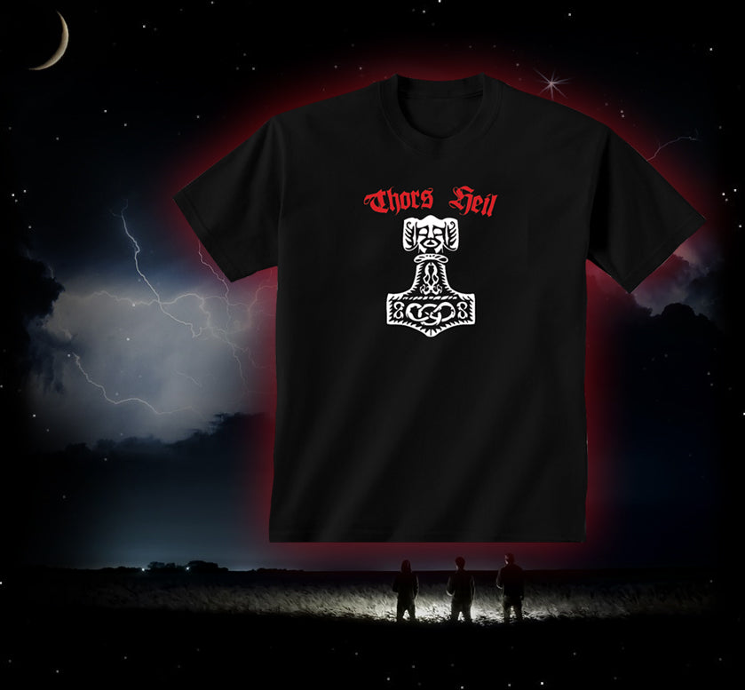 Thorhammer T-Shirt Thors Heil schwarz Thors- Hammer Pagan / Asatru T-Hemd 
