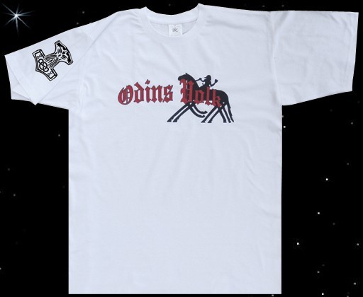 T-Hemd Odins Volk Wotan auf Sleipnir mit Thorhammer Mjölnr Thors- Hammer T-Shirt