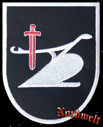 Patch "Farmer Flag"/ "Bauernfahne", embroidered, 100% polyester